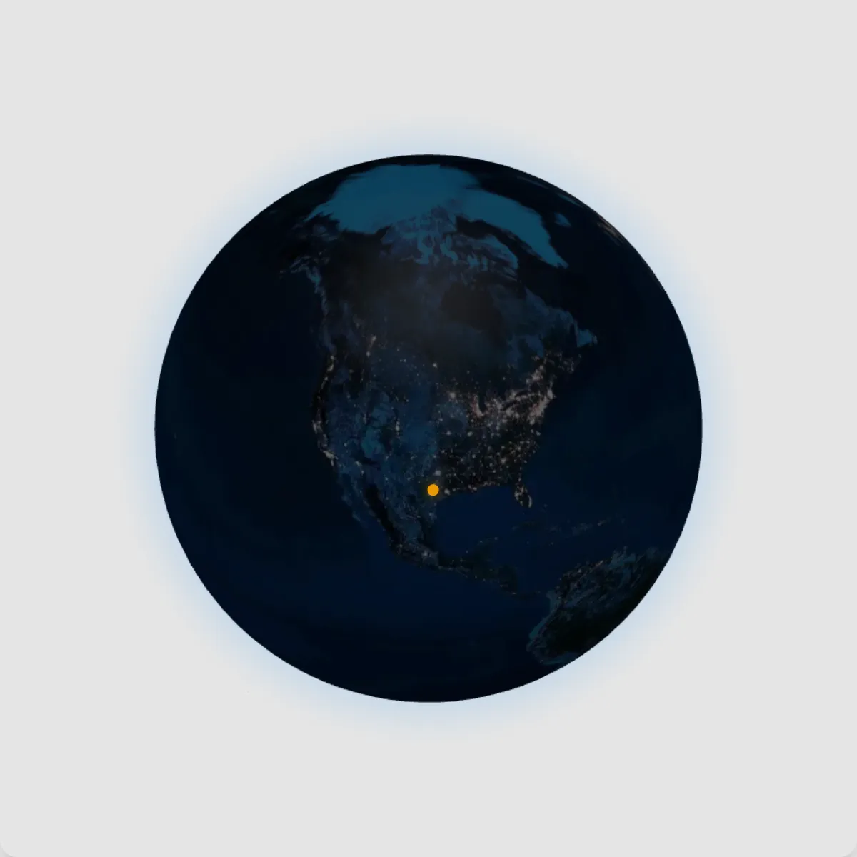 Globe showing Flatlined's data center locations